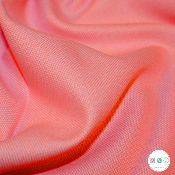 Cotton Canvas Fabric in Coral Pink