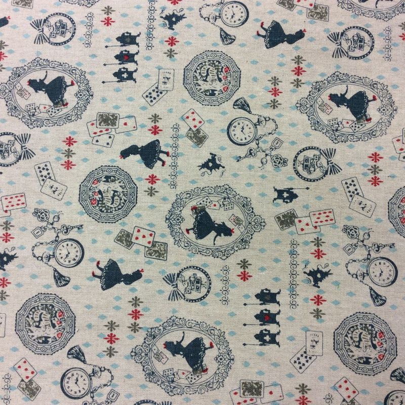 Canvas Fabric - Alice in Wonderland