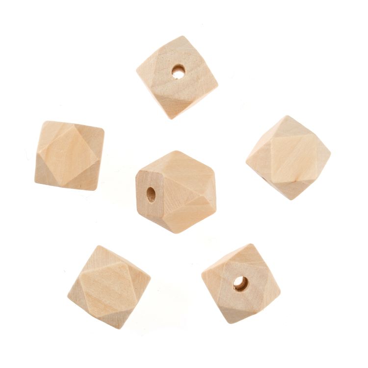 20mm Geo Cut Wooden Beads by Trimits