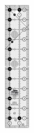 Patchwork & Quilting Ruler - 2.5" x 12.5" Rectangle by Rachel Cross for Creative Grids CGR212