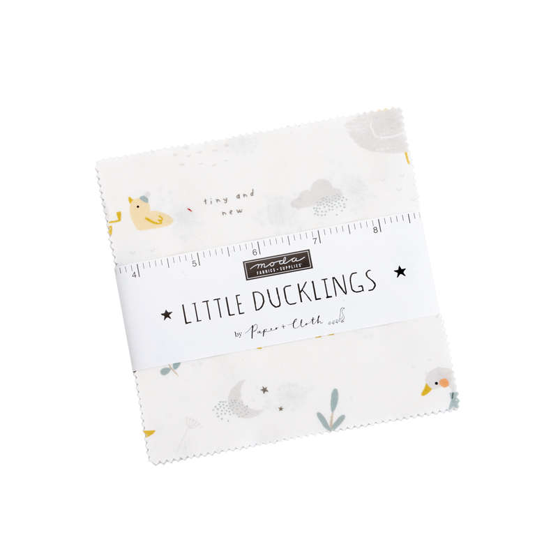Quilting Fabric Charm Pack - Little Ducklings by Paper and Cloth for Moda