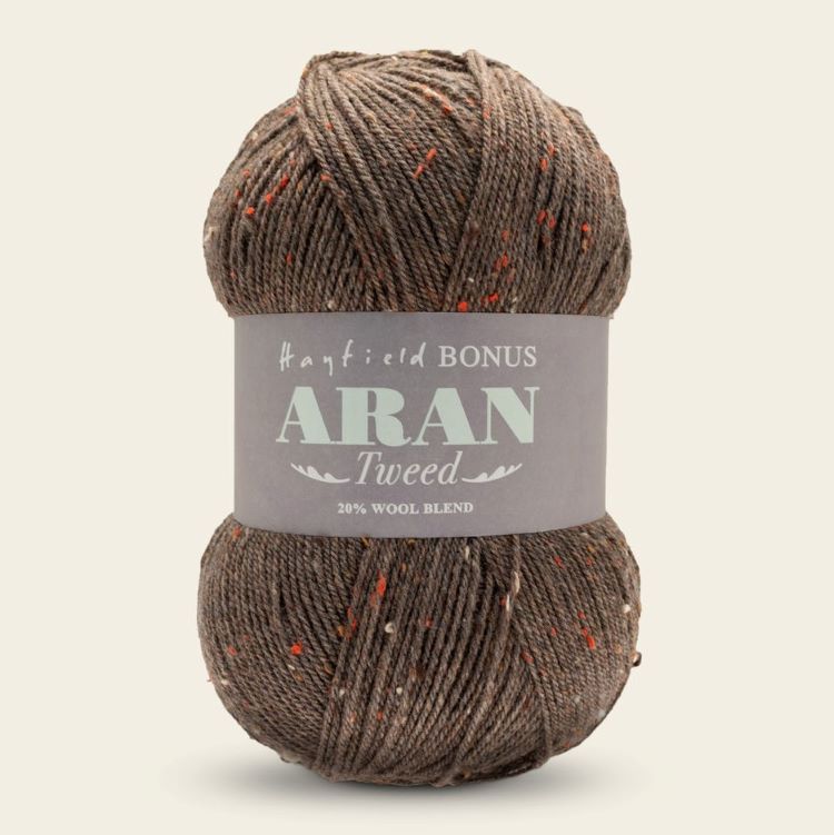 Yarn - Hayfield Bonus Aran Tweed in Chestnut Brown 624