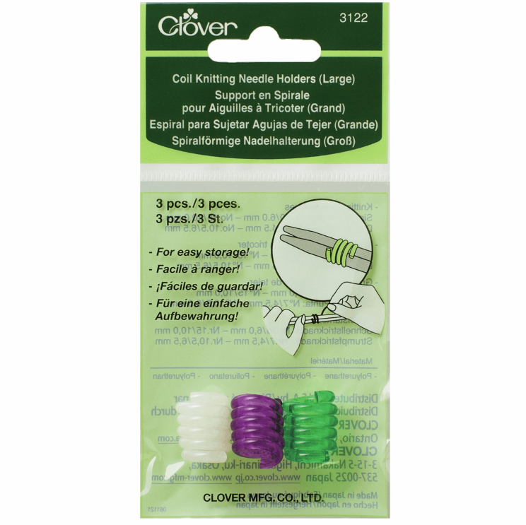 Large Coil Knitting Needle Holders by Clover CL3122