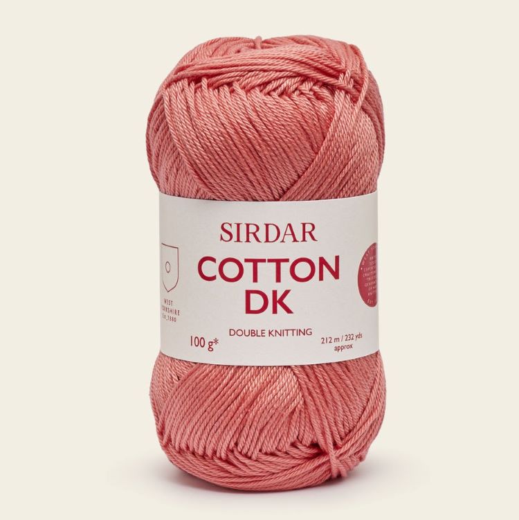 Yarn - Sirdar Cotton DK in Coral 547