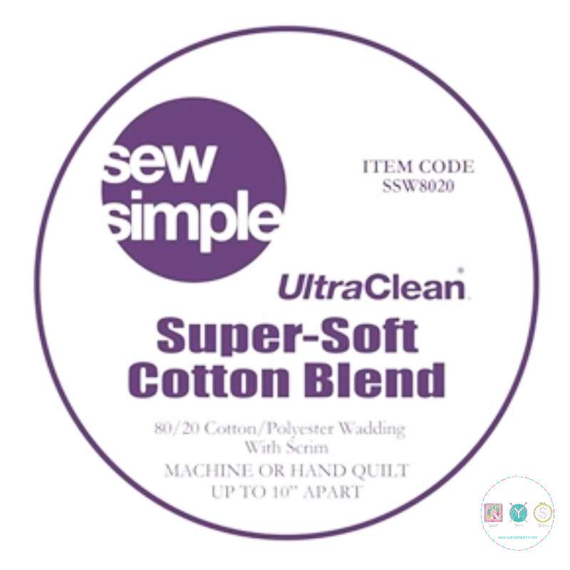 Sew Simple Ultra Clean Super Soft Cotton & Polyester Blend Wadding - Quilt Batting