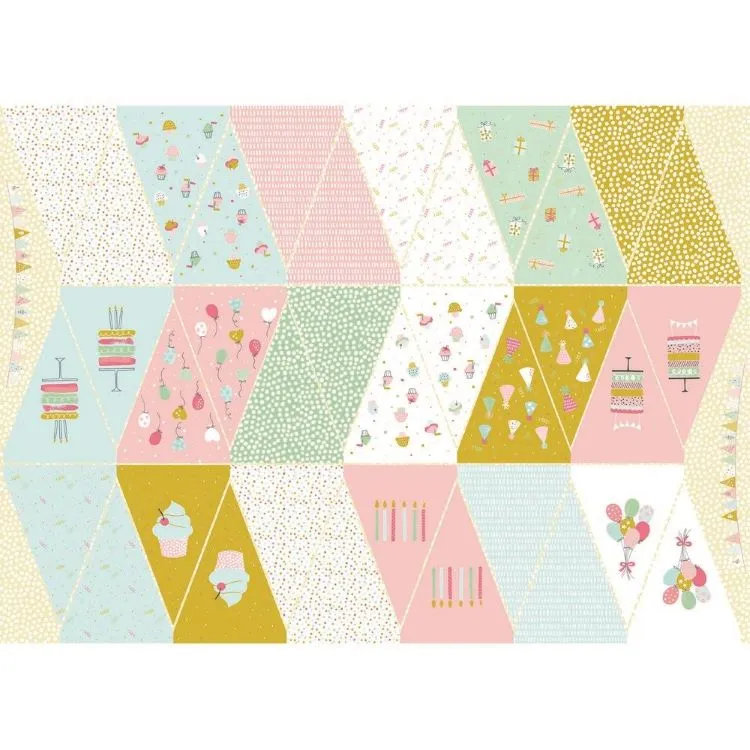 Quilting Fabric Panel - Party Garland Bunting by Poppy 