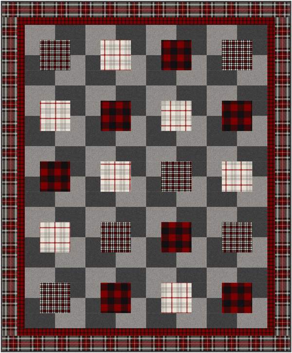 Gift Idea - Crackers and Cheese Quilt Kit with West Creek Flannel from Northcott