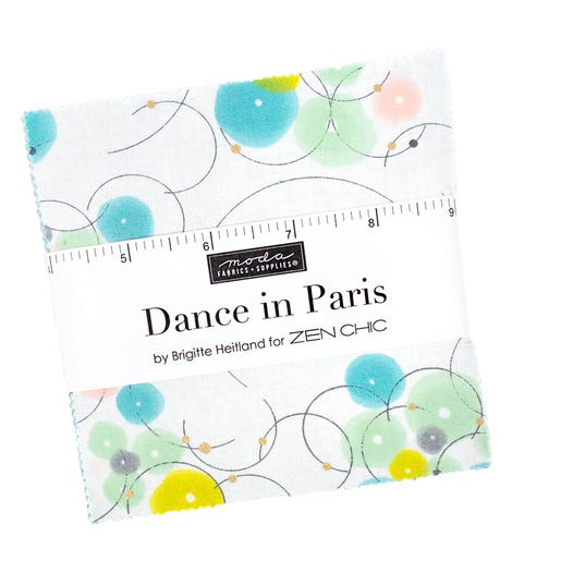 Quilting Fabric - Charm Pack - Dance in Paris by Zen Chic for Moda