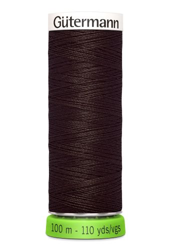 Gutermann Sew All Thread - Dark Brown Recycled Polyester rPET Colour 696