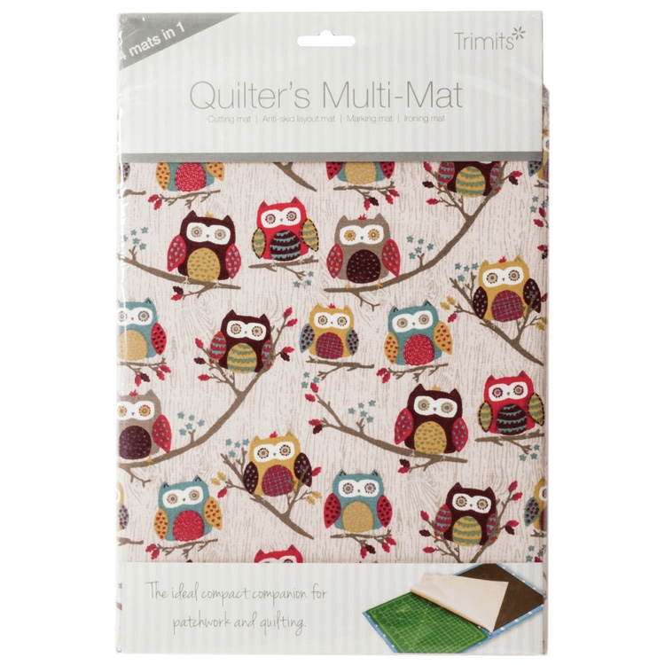 Gift Idea - Trimits - Quilters 4 in 1 Multi Mat - Owls