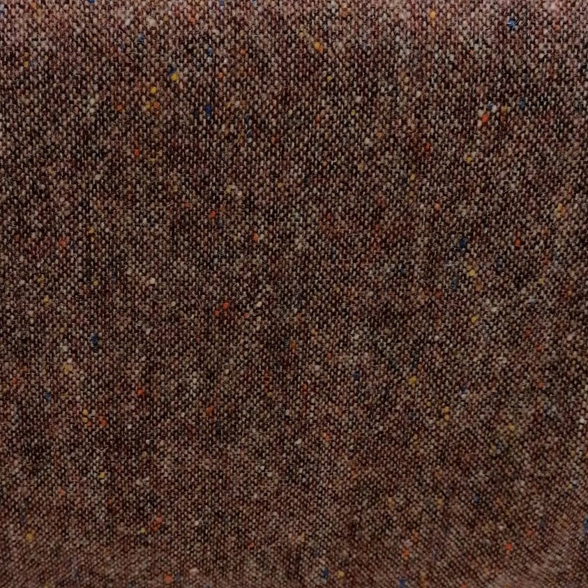 Wool Tweed Suiting Fabric - Rust with Flecks