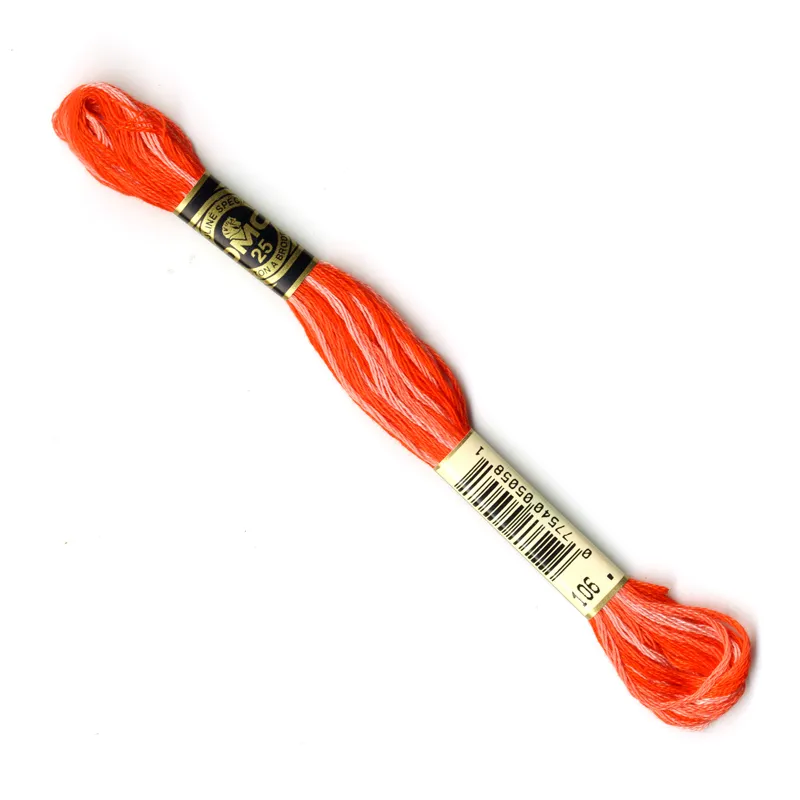 DMC Embroidery Thread - Coral Variegated Colour 106