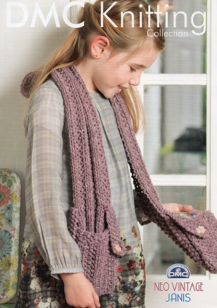 Knitting Pattern - Chunky Scarf with Pockets by DMC 15161L/2