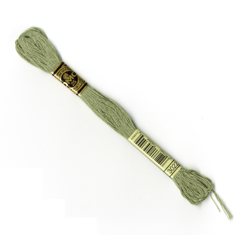 DMC Embroidery Thread - Green Colour 3022