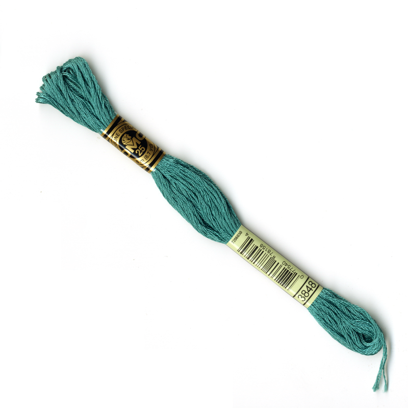DMC Embroidery Thread- Green Colour 3848