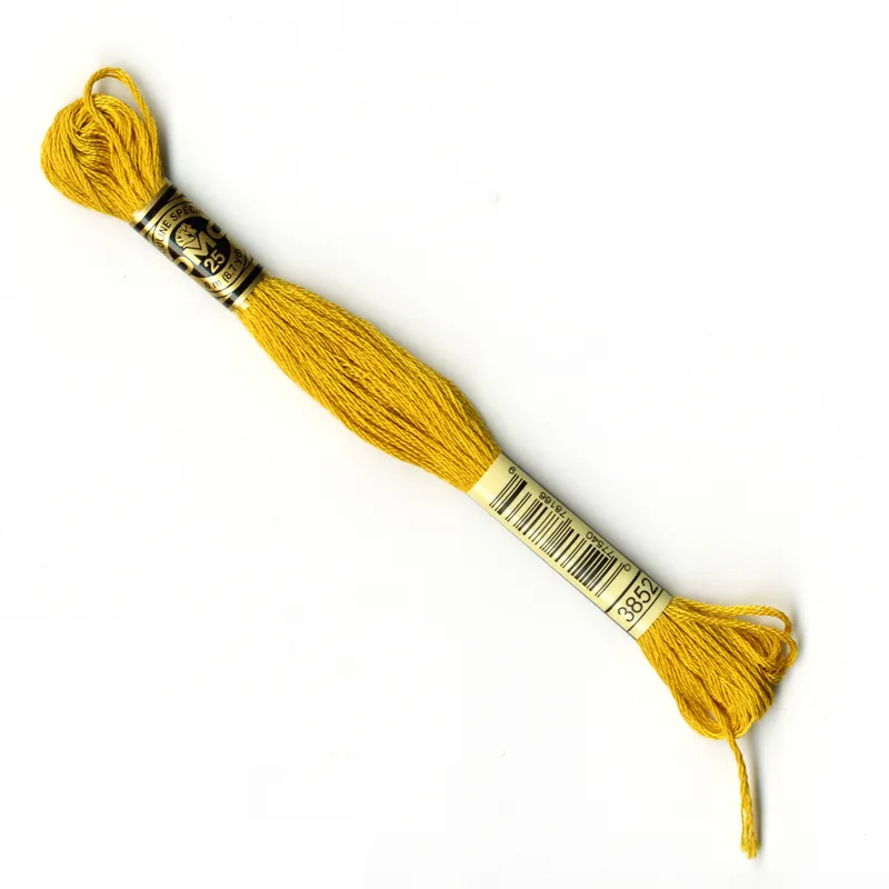 DMC Embroidery Thread - Golden Yellow Colour 3852