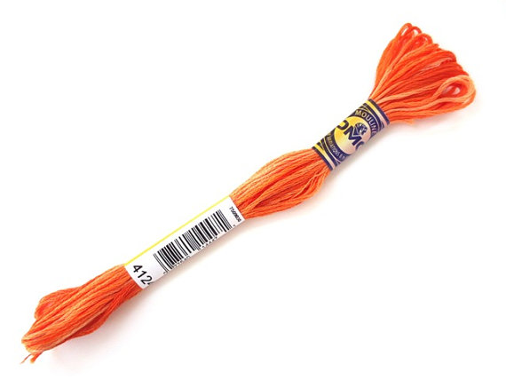DMC Colour Variations Embroidery Thread -  Bonfire Orange  Colour 4124