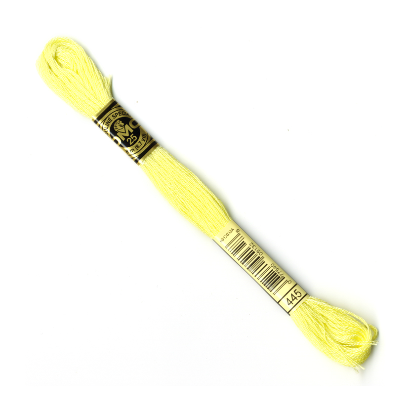 DMC Embroidery Thread - Light Yellow Colour 445