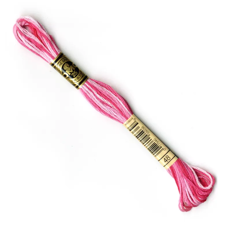 DMC Embroidery Thread - Baby Pink Variegated Colour 48