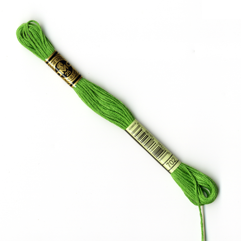 DMC Embroidery Thread - Green Colour 702