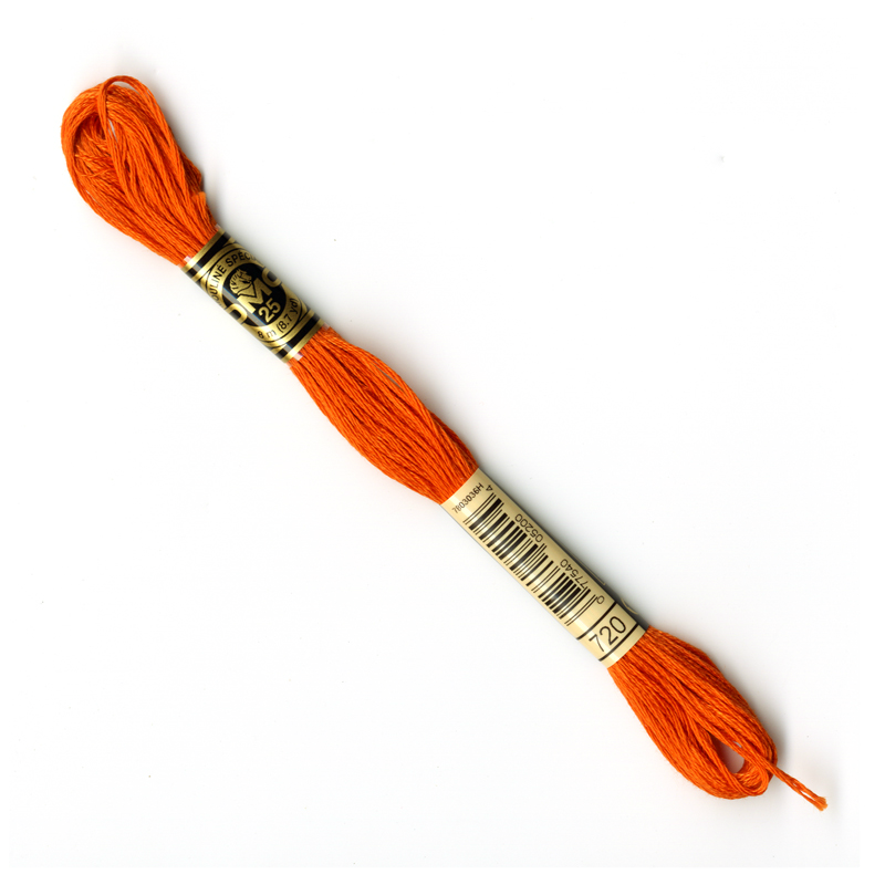 DMC Embroidery Thread - Orange Spice Colour 720