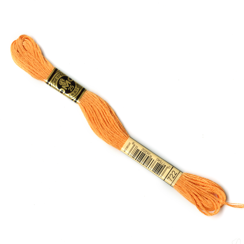 DMC Embroidery Thread - Orange Colour 722