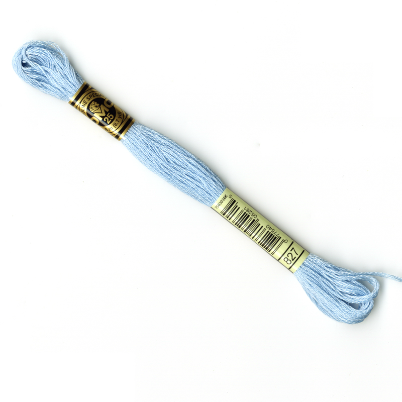 DMC Embroidery Thread - Light Blue Colour 827