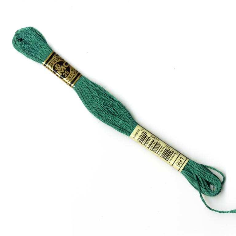 DMC Embroidery Thread - Green Colour 991 