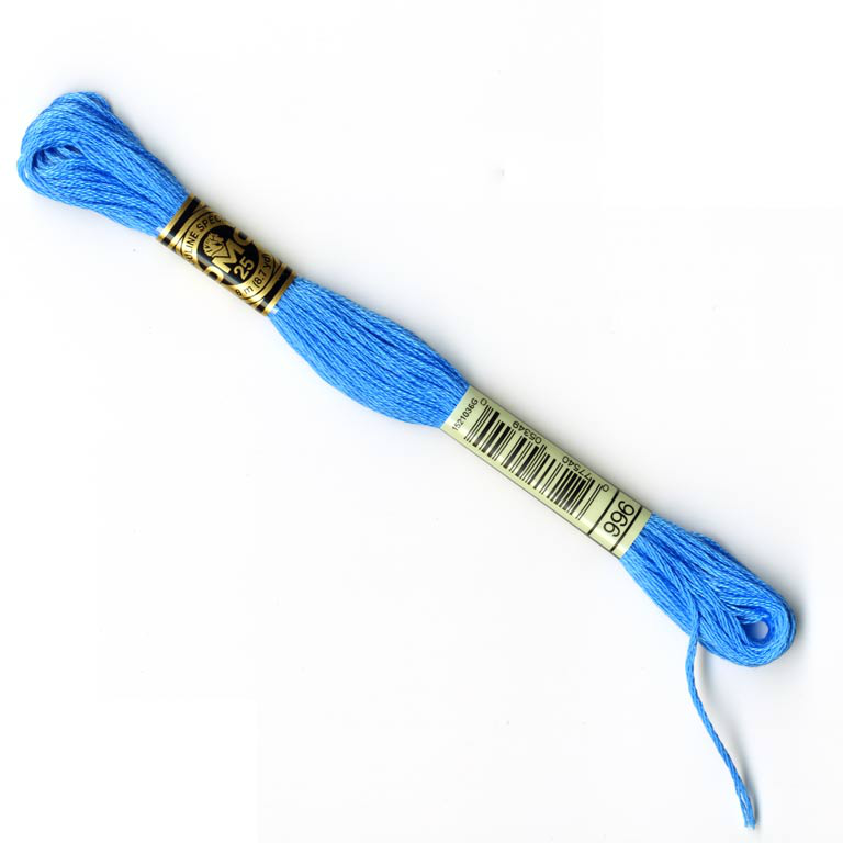 DMC Embroidery Thread - Bright Blue Colour 996