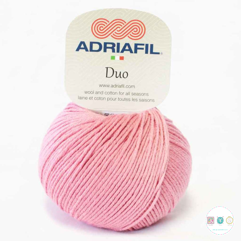 Yarn - Adriafil Duo Comfort Merino Cotton Blend DK in Old Rose Pink 90