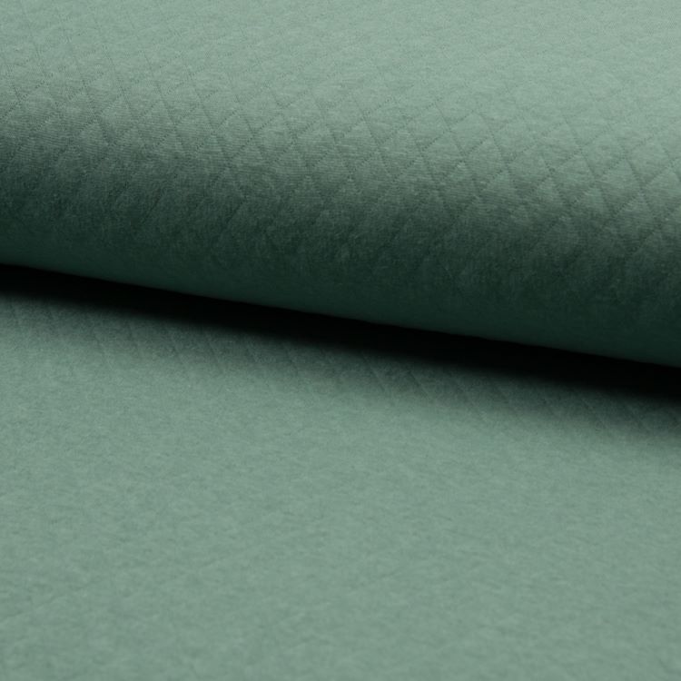 REMNANT - 0.70M - Quilted Cotton Stretch Fabric in Dusty Mint