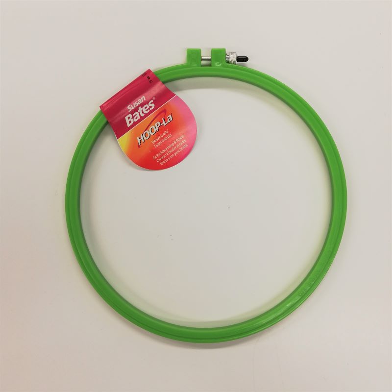 Embroidery Hoop - 8inch Green Plastic by Susan Bates