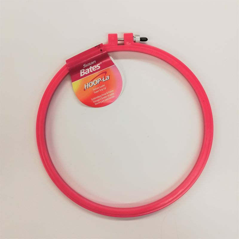 Embroidery Hoop - 8inch Hot Pink Plastic by Susan Bates
