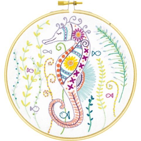 Gift Idea - Seahorse Embroidery Kit by Un Chat dans L'aiguille