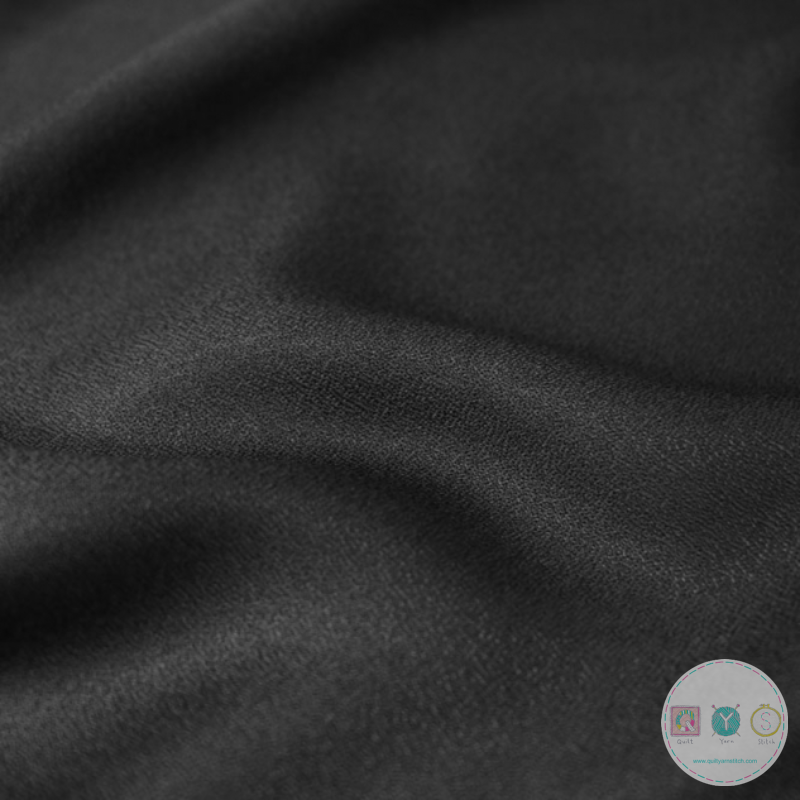Black Crepe Fabric by Atelier Brunette - Crepe Viscose - Dressmaking