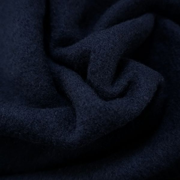 Deadstock - Boiled Wool Fabric in Navy