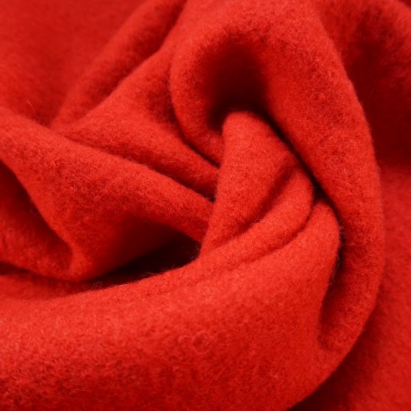 Deadstock - Boiled Wool Fabric in Red