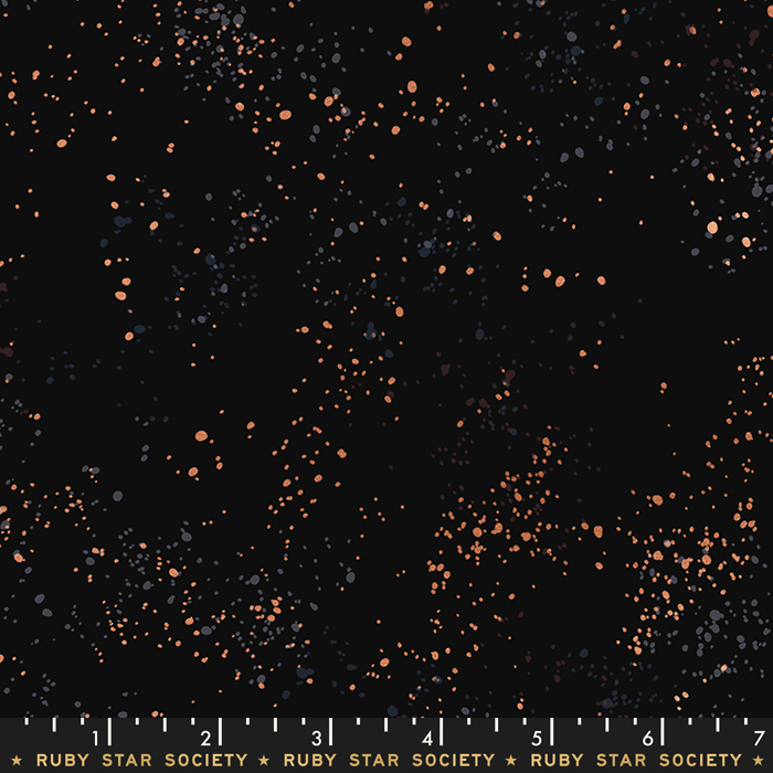 Quilting Fabric - Ruby Star Society Speckled in Black with Metallic Accents Colour RS5027 61M 
