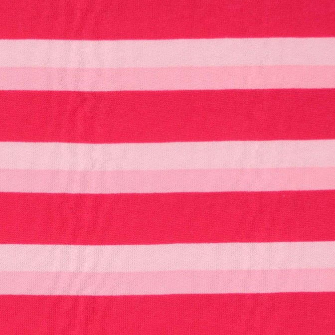 Pink Stripey Brushed Sweatshirt Fabric