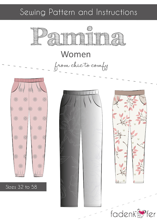 Fadenkafer - Pamina Trousers Women's Sewing Pattern EU Sizes 32 to 58