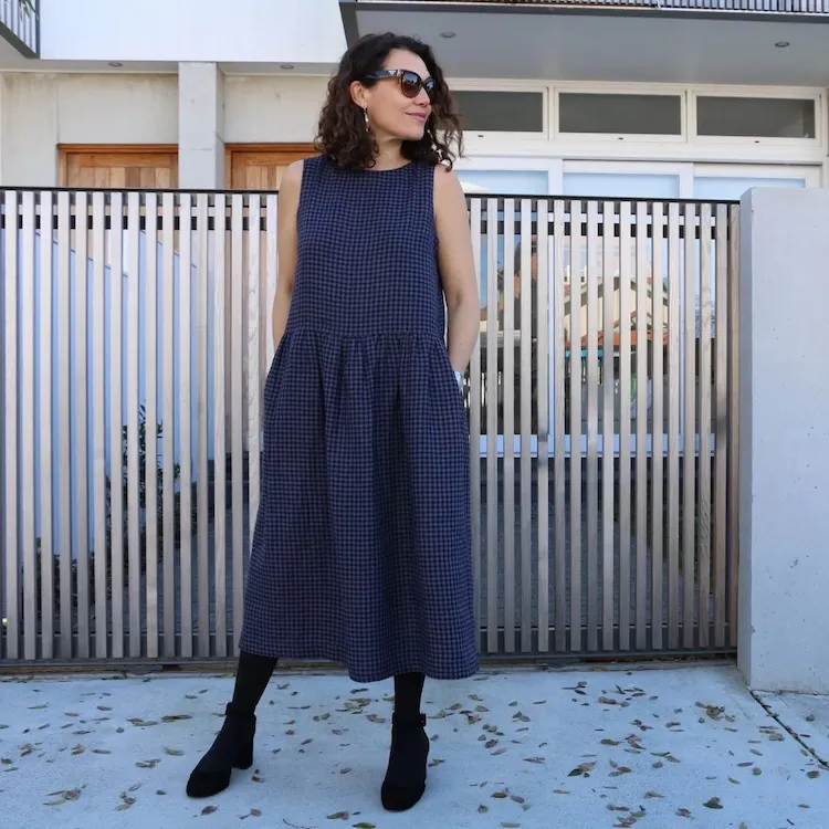 Tessuti Fabrics - Felicia Pinafore Dress Sewing Pattern Sizes XXS-XXL