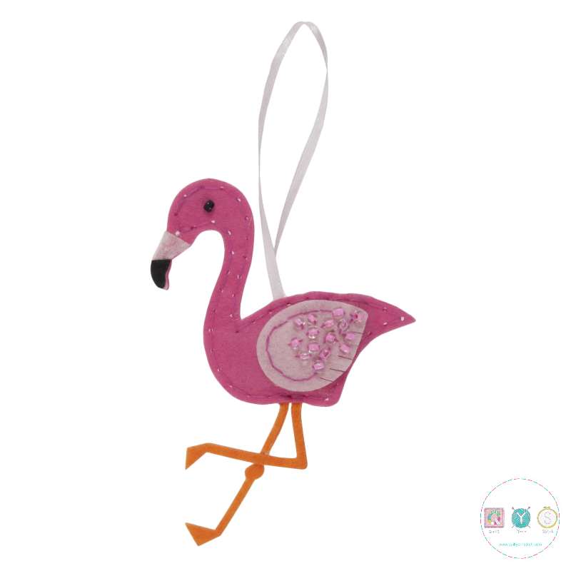 Gift Idea - Make Your Own Felt Pink Flamingo Kit by Trimits 