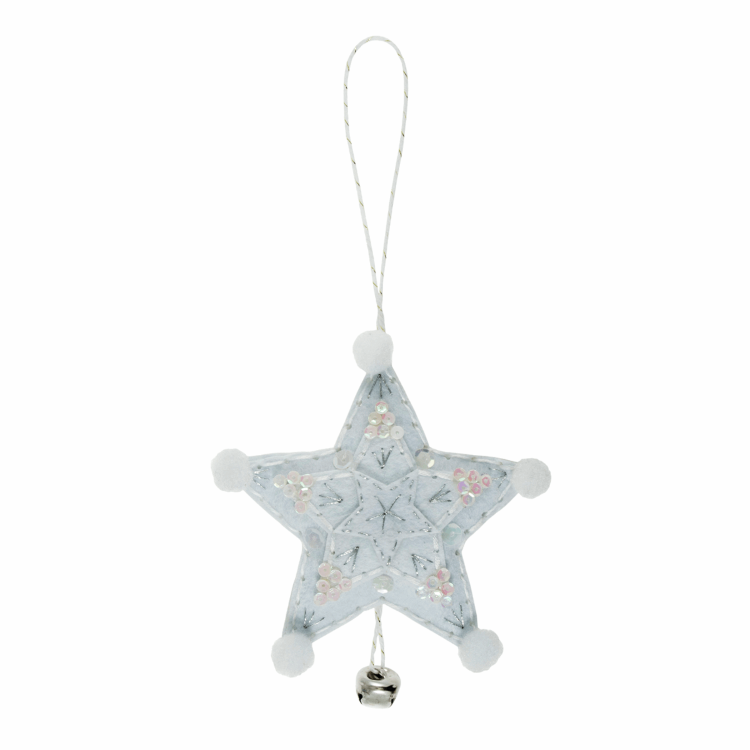 Gift Idea - Make Your Own Silver Star Felt Decoration