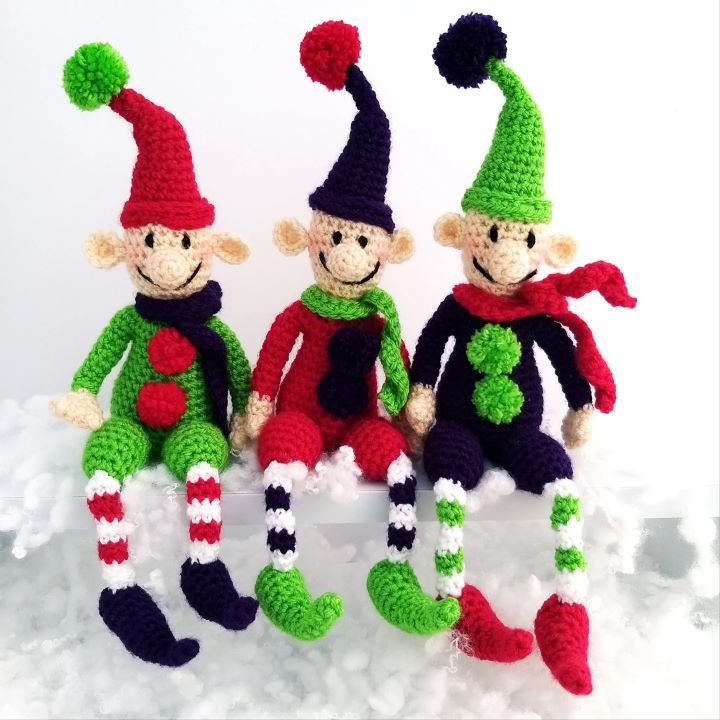 Crochet Pattern - Ernie, Bernie and Sid the Elves Booklet by Wee Woolly Wonderfuls