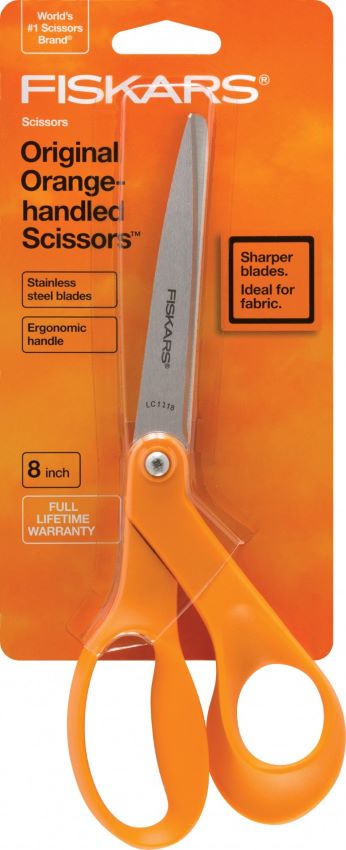 Fiskars Scissors - 8inch Iconic Orange Handle