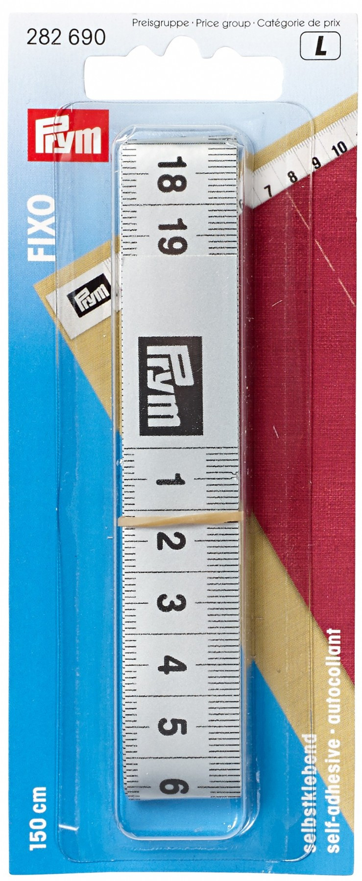 Sewing Measuring Tape - Fixo Self Adhesive Ruler in Centimetres by Prym 282 690