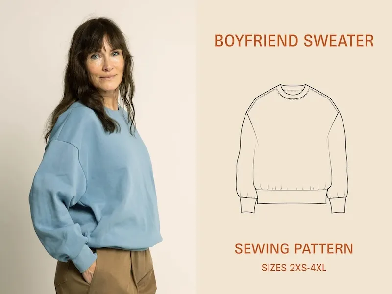 Wardrobe by Me - Boyfriend Sweater Sewing Pattern