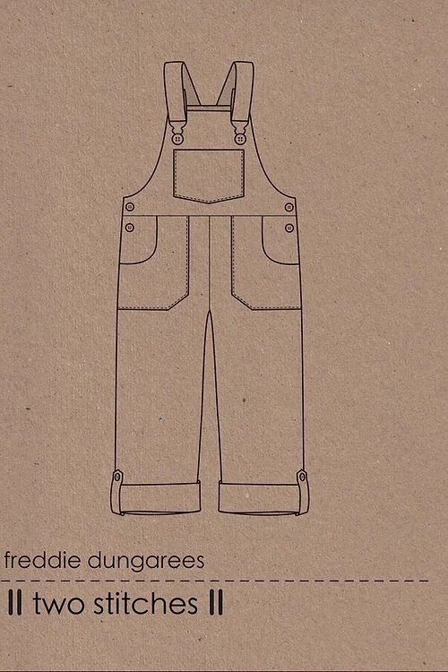 Two Stitches - Freddie Dungarees Sewing Pattern Sizes 3 to 9 Years