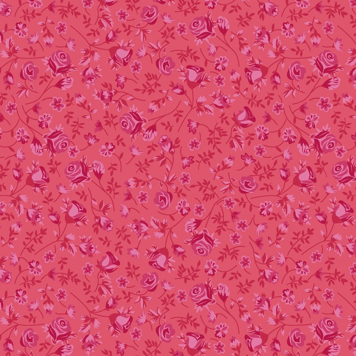 Quilting Fabric - French Floral Red by Four Seasons for David Textiles