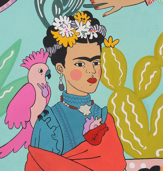 Quilting Fabric - Frida Kahlo from Folklorico by DeLeon Design from Alexander Henry 8857 B